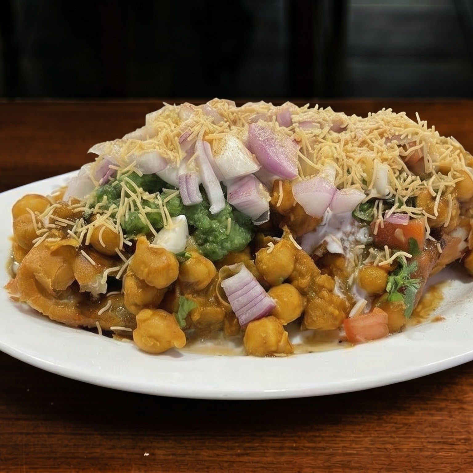 Veg Samosa Chat.
